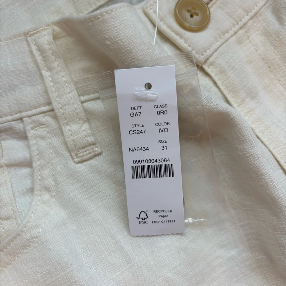 J. Crew Wide-Leg Pants‎ in Off-White/Cream